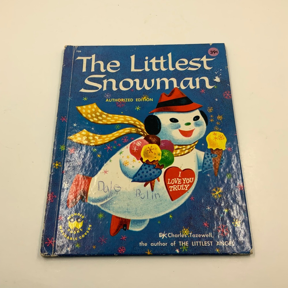 Vintage 1958 The Littlest‎ Snowman Wonder Books Charles Tazewell Hardcover 720